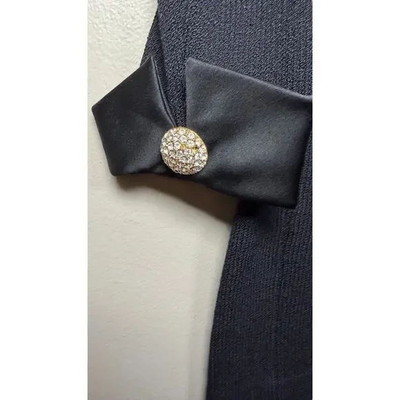 St. John Evening Santana Knit Tuxedo Blazer w/Rhinestone buttons size 2